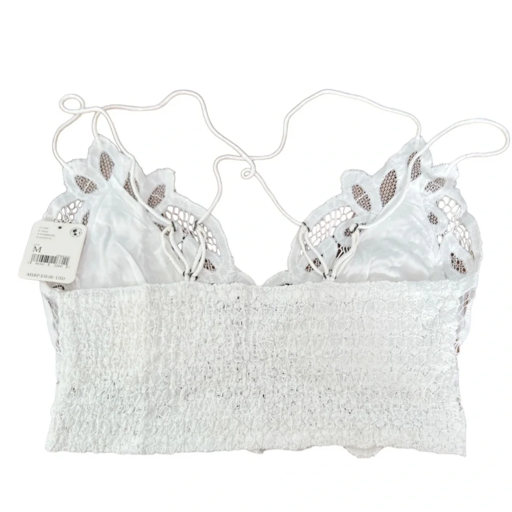 Free People White Crop top, Womens Size Medium, Color White - Picture 2 of 3